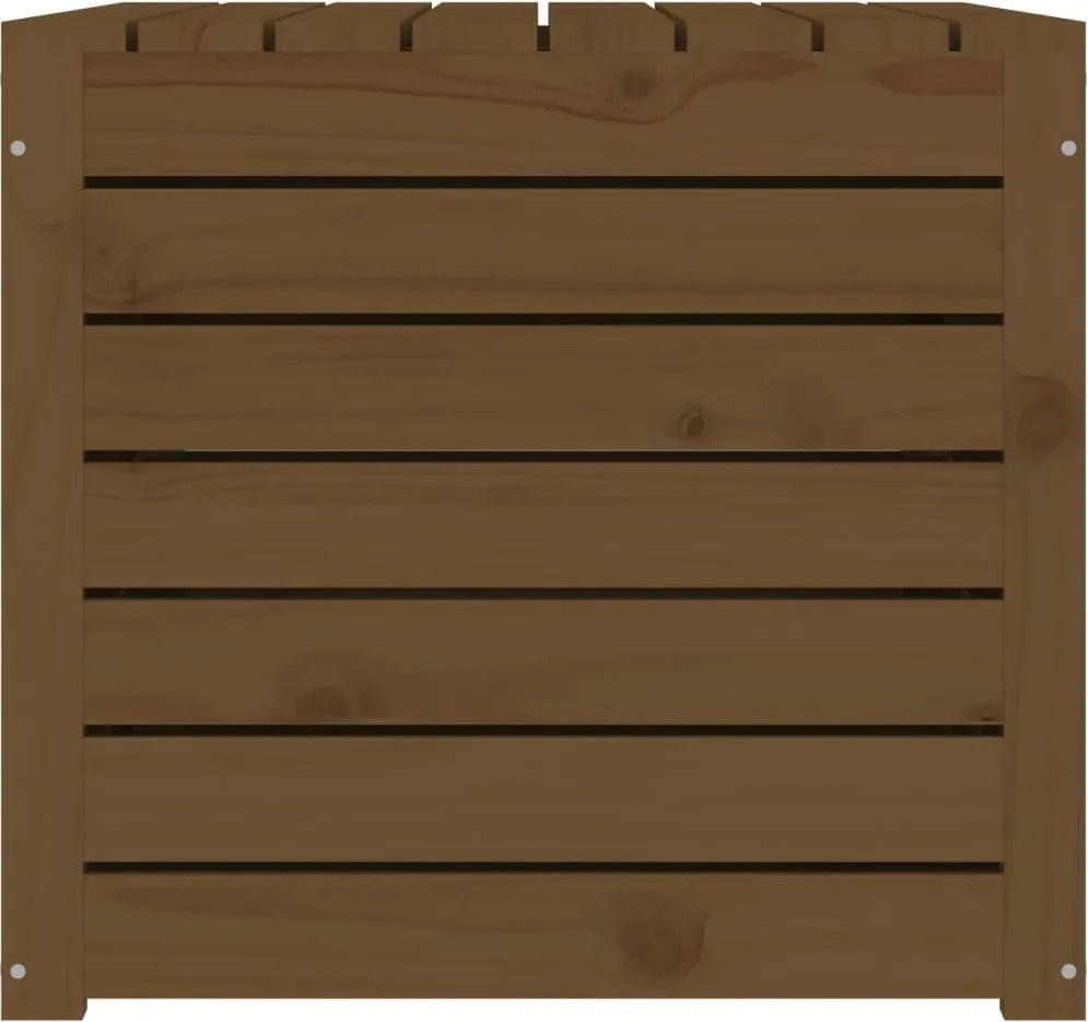 vidaXL mézbarna tömör fenyőfa kerti láda 101 x 50,5 x 46,5 cm