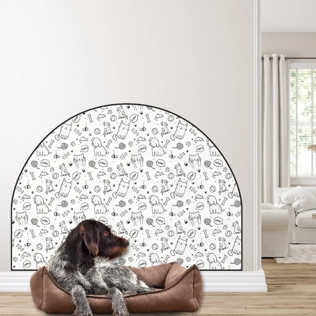 PIPPER. Védő textil falmatrica – Ív – Állatok Méret: 83x60cm, Indíték: névvel