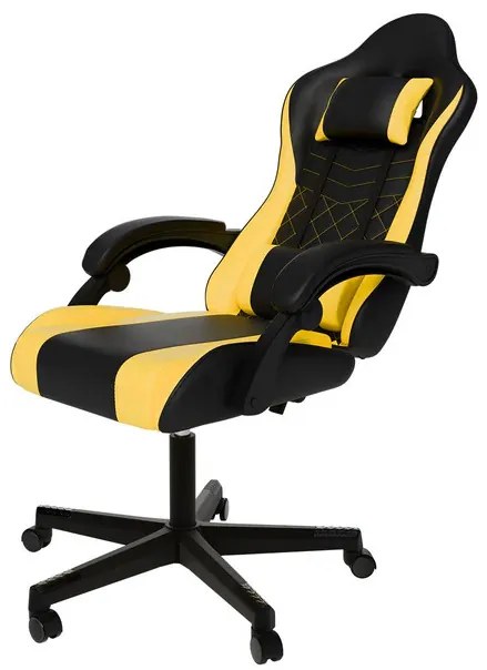 Juskys HyperSeat irodai szék - fekete/sárga