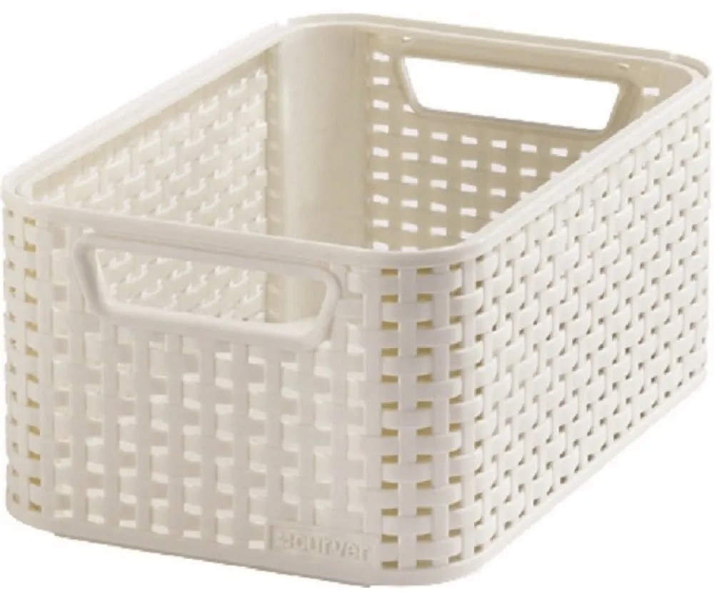 Krémszínű műanyag tárolódoboz 19x28,5x13 cm Style – Curver