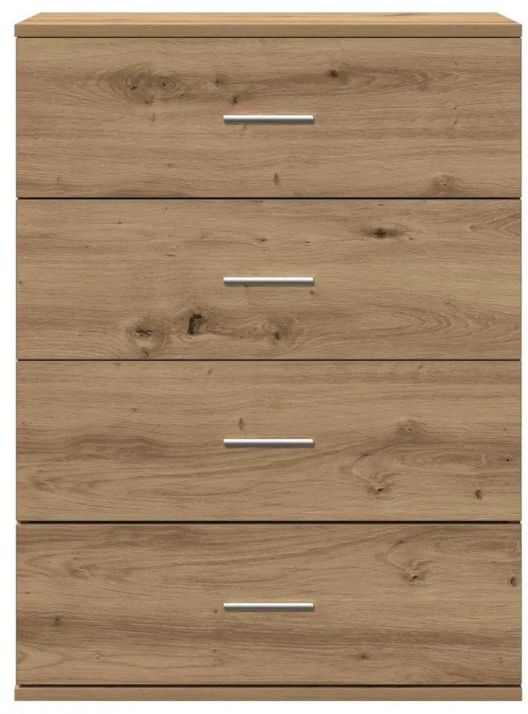 Széf fiókkal kézműves tölgy 60 x 39 x 80 cm Faanyag