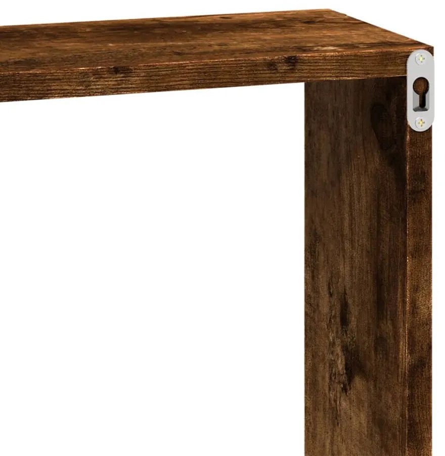 füstös tölgy színű szerelt fa faliszekrény 60 x 16 x 30 cm