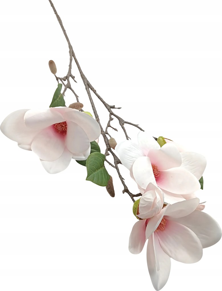 Magnólia Ág Mesterséges Dekoráció 90cm Mint Élő Virágok Prémium Kompozíció
