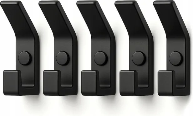 5 db Fali akasztó ruhaakasztó fém dupla Fekete loft stílus