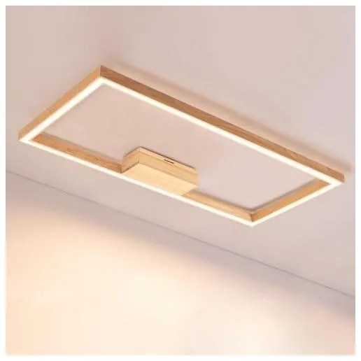 Spot-Light 91401174 - Dimmelhető LED lámpatest RAMME LED/34W/230V + távirányító matt tölgy