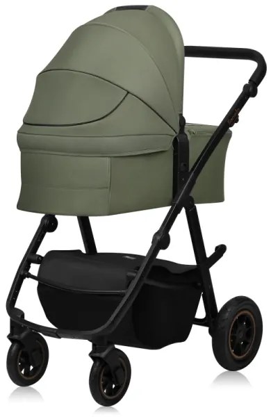 Lionelo - 2 az 1-ben kombinált babakocsi AMBER PLUS Zöld erdő