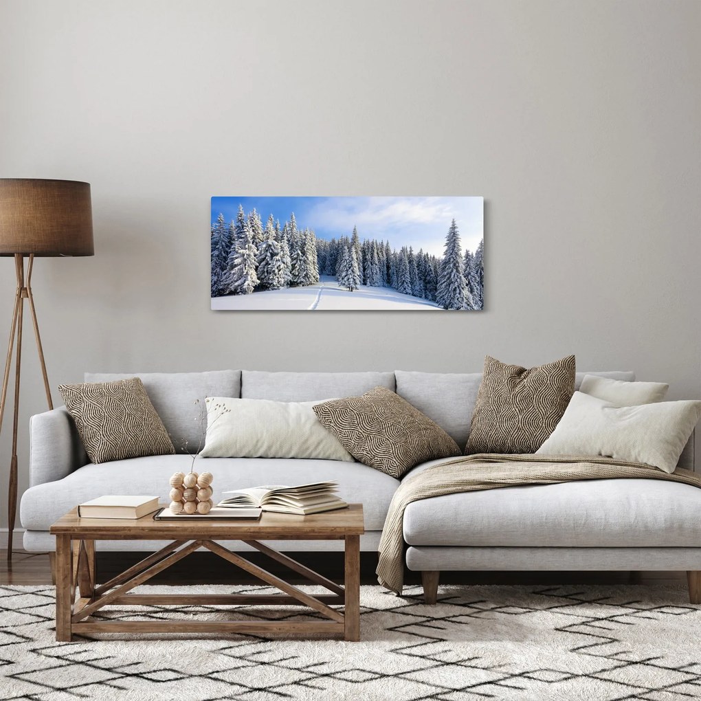 Kép - Tél az erdőben (120x50 cm)