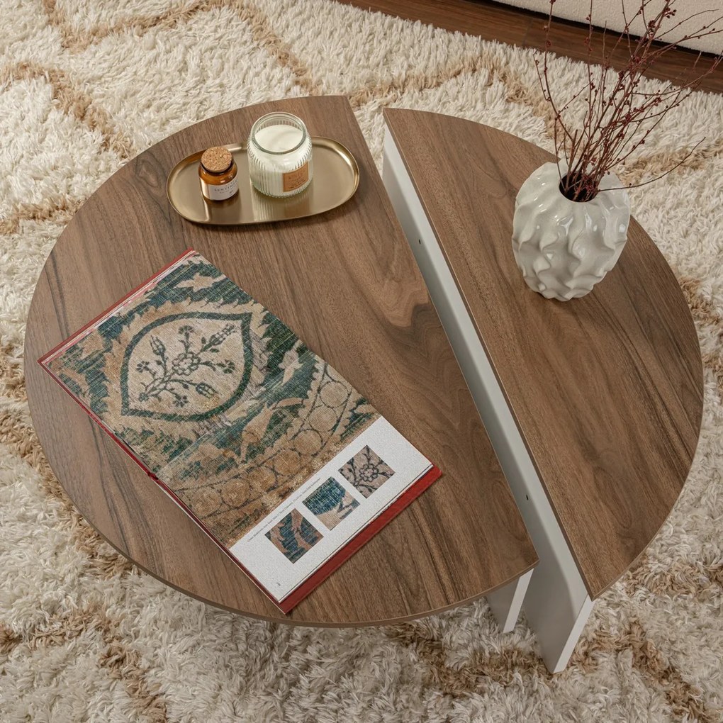 Orion Walnut White dohányzóasztal