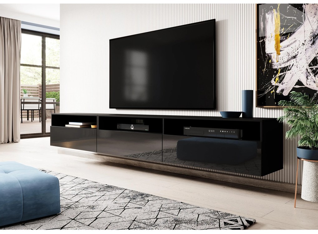 TV asztal Alease Typ 40 (fekete + fényes fekete). 1030547