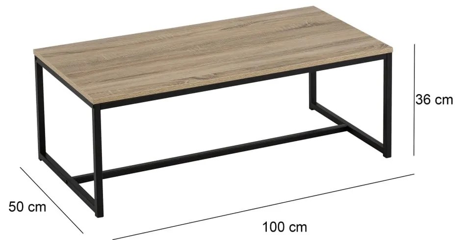 Natúr színű dohányzóasztal 50x100 cm Urban – Casa Selección