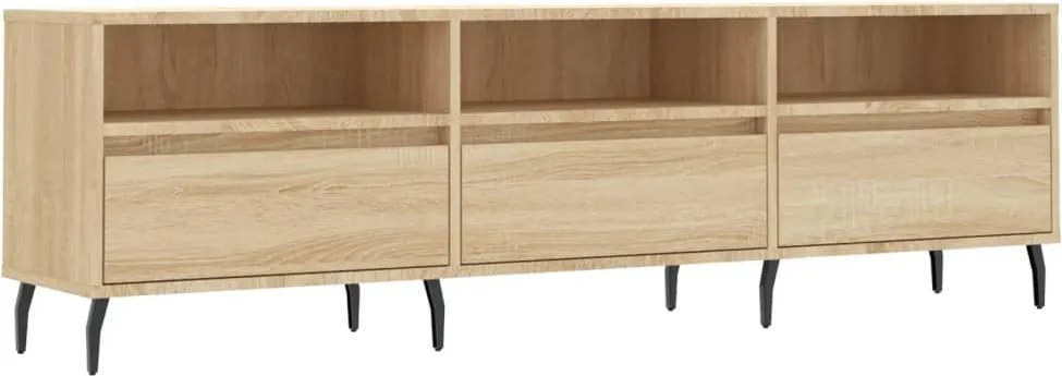 vidaXL sonoma tölgy színű szerelt fa fali TV-szekrény 150x30x44,5 cm