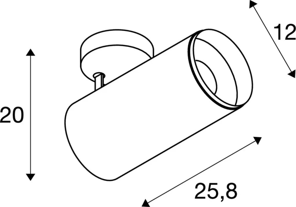 SLV NUMINOS® SPOT DALI XL 1005743 Felületi spotlámpa 1x36W/LED 2700K 2980LM