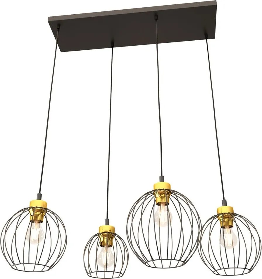 Emibig modern függeszték nando fekete arany emi1368/4
