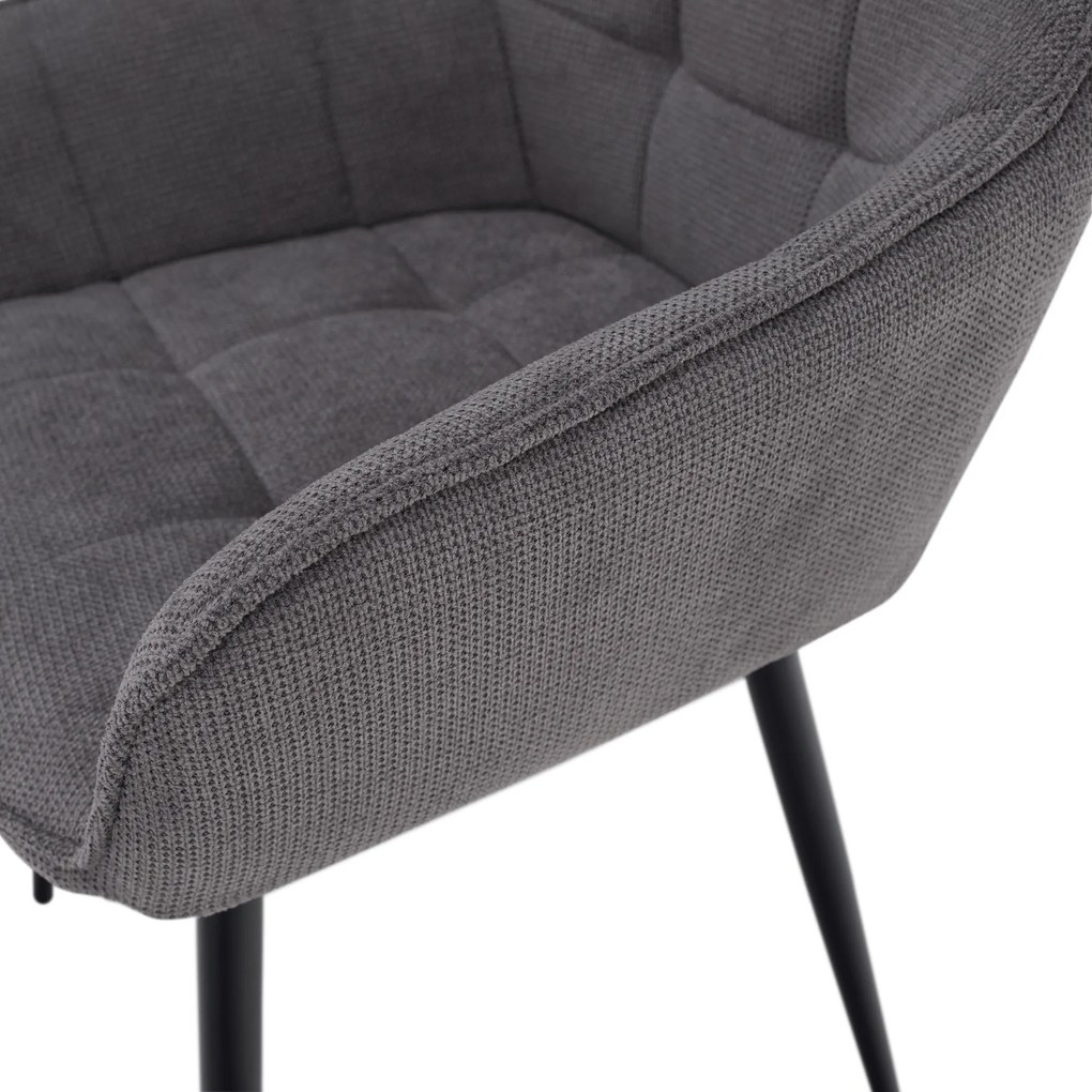 Design fotel, szürke/fekete, MARKEN