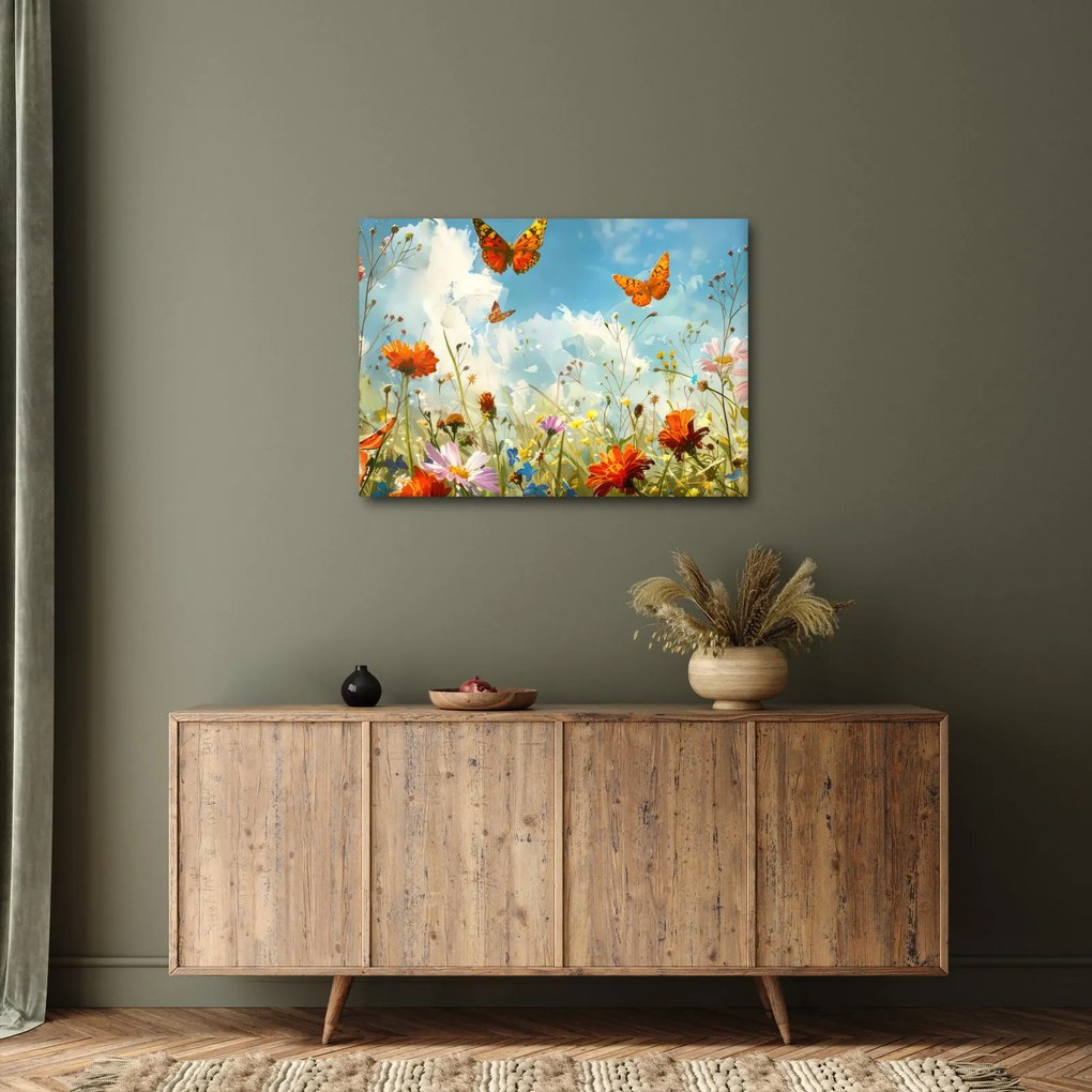 Kép - Pillangók a nyári réten (70x50 cm)