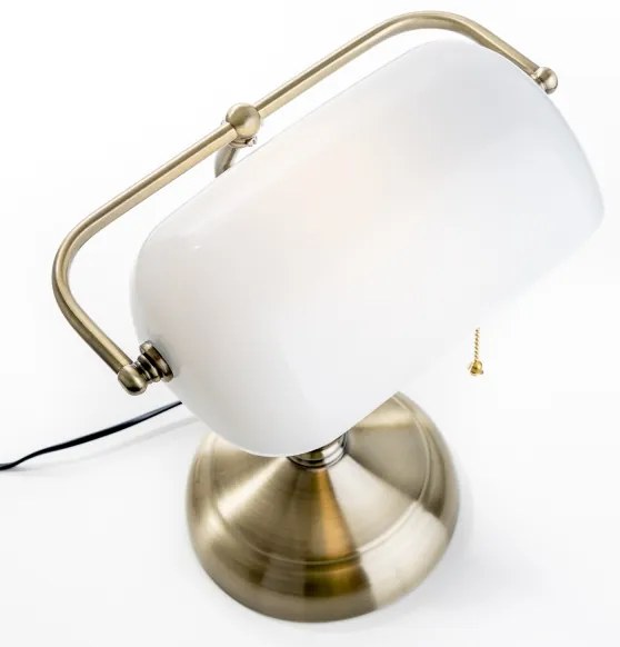 Brilagi - BANK OFFICE asztali lámpa 1xE27/60W/230V réz/fehér