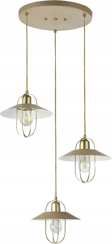 Rabalux Nesrin Függőlámpa 3x40W Arany, Ipari stílus E27