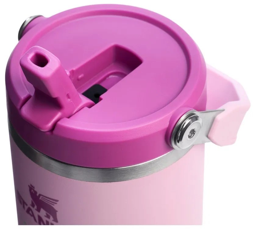 Rózsaszín termosz 890 ml IceFlow Flip Straw 2.0 – Stanley
