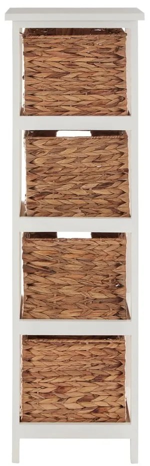 Fehér-natúr színű paulownia fürdőszobai polcos állvány 32x100 cm Padstow – Premier Housewares
