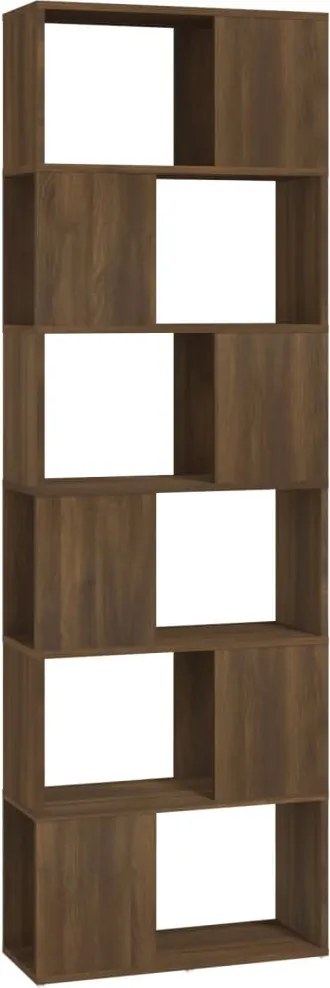 vidaXL barna tölgy könyvszekrény/térelválasztó 60 x 24 x 186 cm