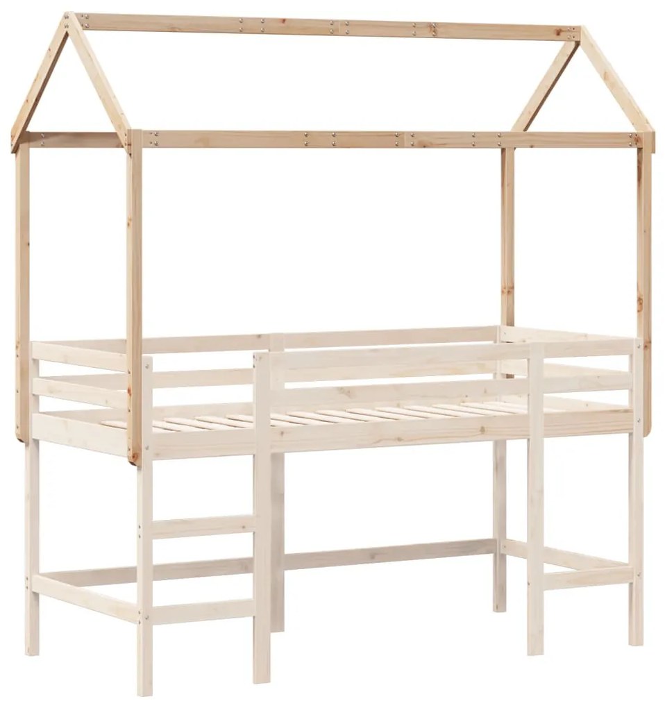 tömör fenyőfa gyerekágytető 217 x 95,5 x 159 cm
