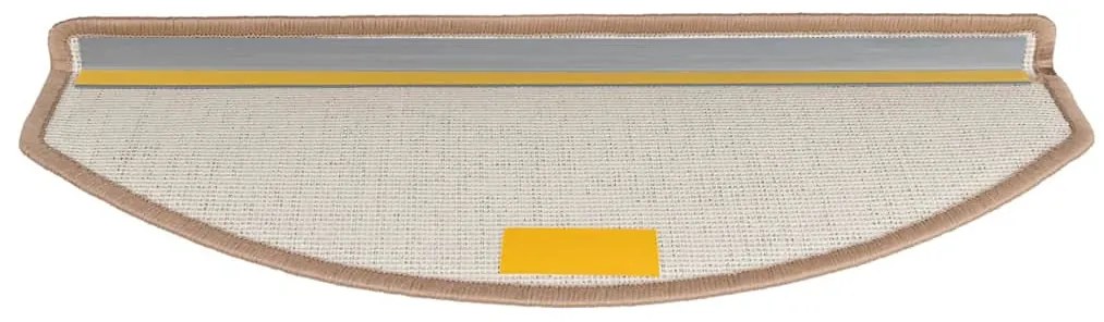 30 db világosbarna lépcsőszőnyeg 65x24x4 cm