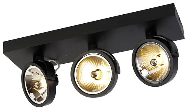 Design spotlámpa fekete állítható 3-lámpás - Go