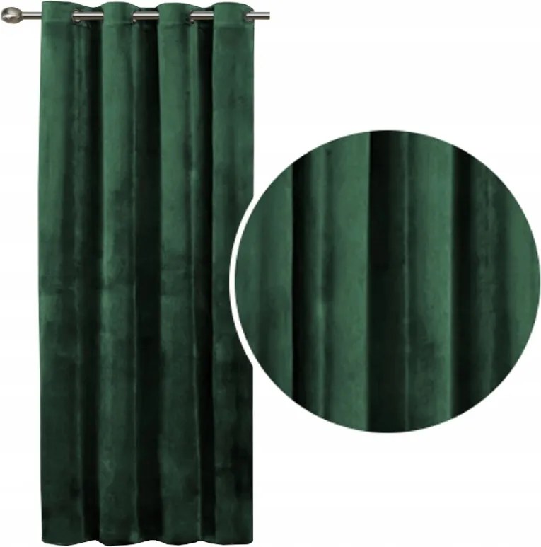 Velúr Függöny Imperial Velúr 140x250 magas zöld üveg