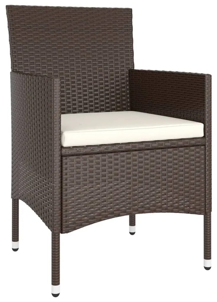 9 részes barna polyrattan kerti étkezőgarnitúra