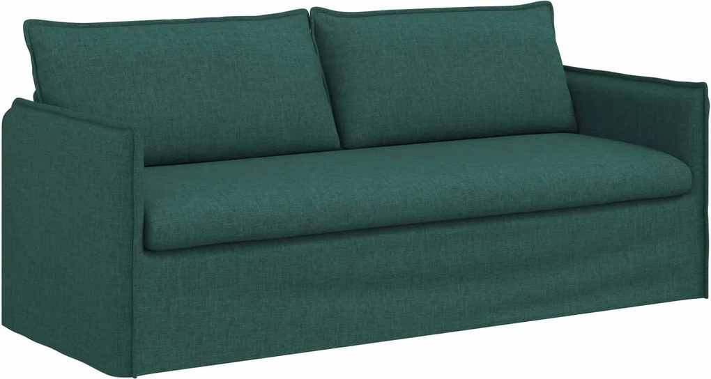 vidaXL Kanapé Sötétzöld 196 x 82 x 85 cm szövet