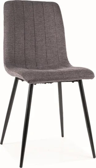 Sötétszürke ALAN B étkezőszék fekete lábakkal