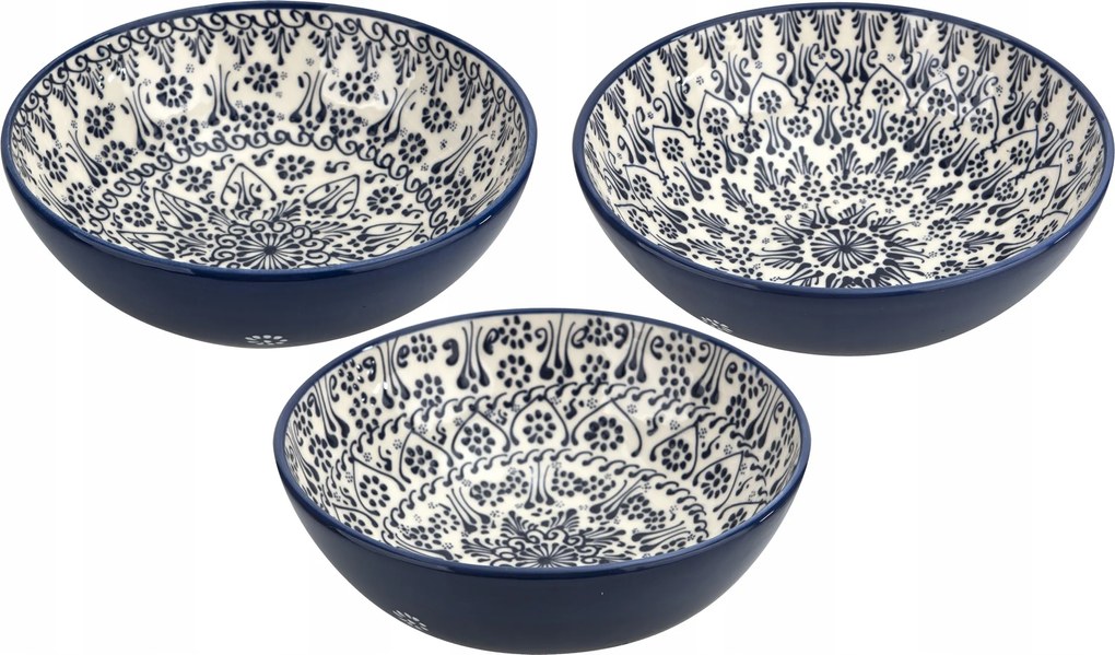 Saláta tálaló kerámia 26,5 cm Oriental White Blue