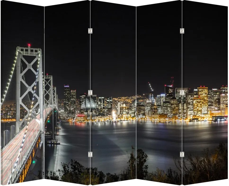 Paraván - A Brooklyn-híd és New York (210x170 cm)