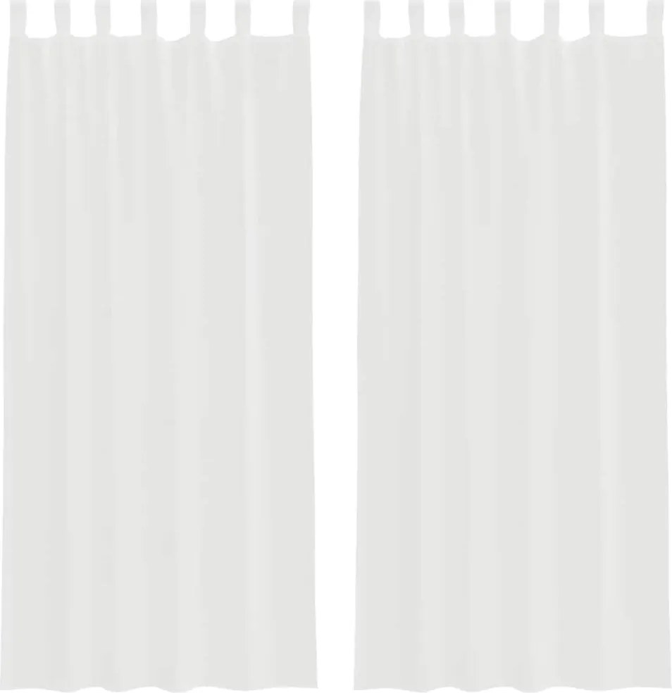 vidaXL 2 db fehér fátyolfüggönyök hurokkal 140x245 cm