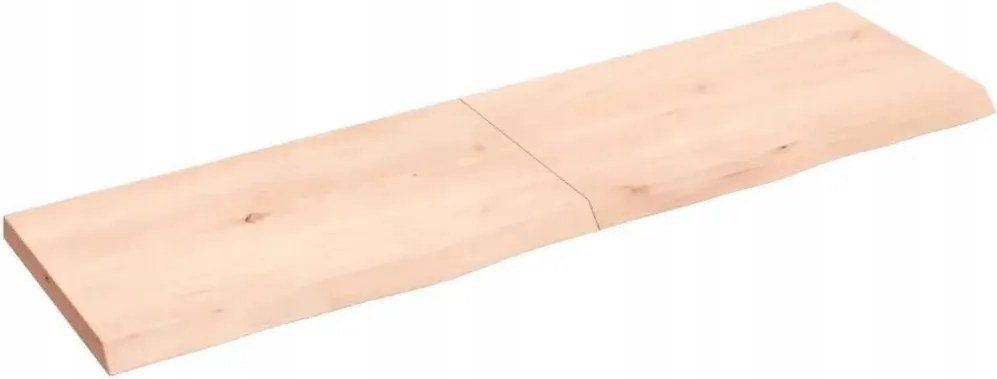 Fali polc 140x40x4 cm, tömör tölgyfa
