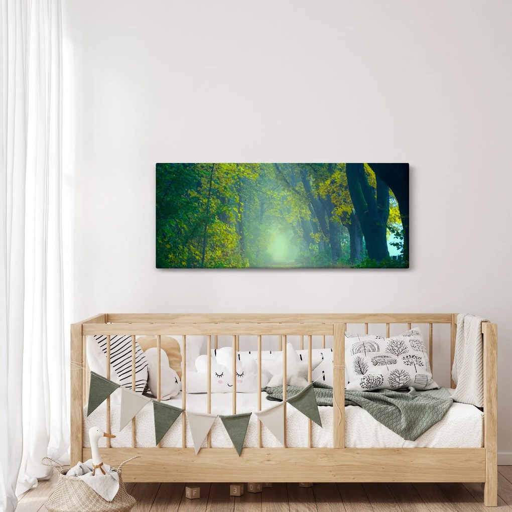 Fákkal szegélyezett út képe (120x50 cm)