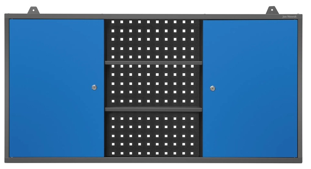 Függő garázsszekrény BEN, 1200 x 600 x 200 mm, antracit-kék