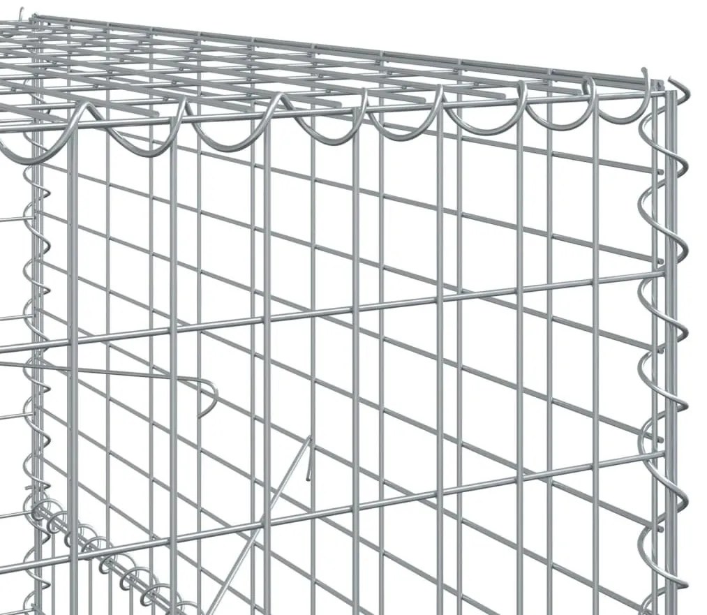 horganyzott vas gabion kosár fedéllel 400 x 100 x 150 cm