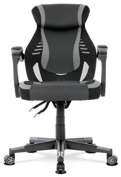 Szürke Ekobőr Gamer Szék, Hinta Mechanikával. KA-Y213 GREY