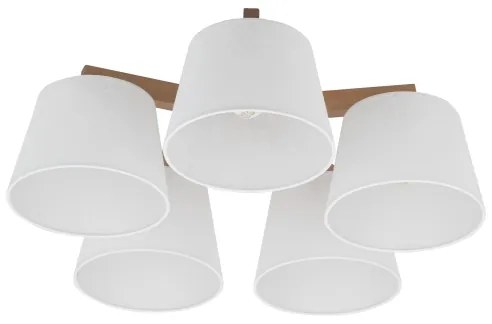 BRILAGI - LED felületre szerelhető csillár LATTE SABIA 5xE27/15W/230V fenyő/fehér