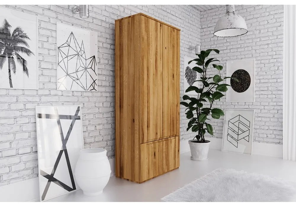 Tölgyfa ruhásszekrény 90x206 cm Vento 2 - The Beds