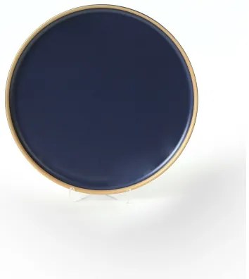 24 darabos étkészlet kék/arany/kerámia