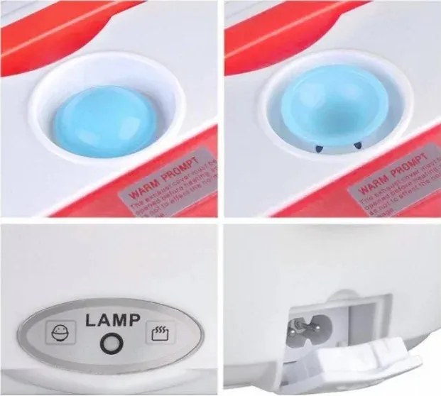 YS-004 - 220V + 12V - narancssárga - ételmelegítő doboz