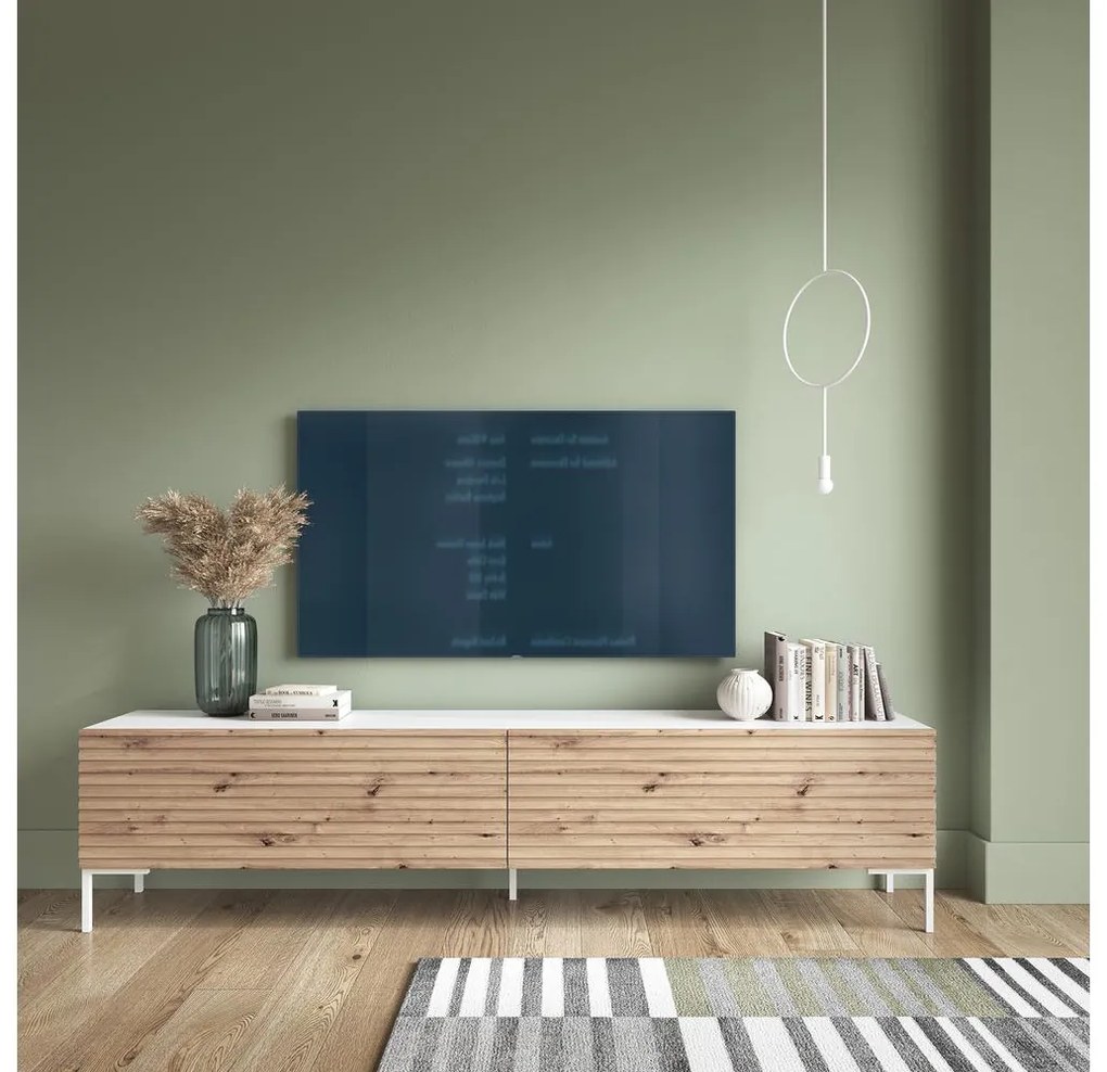 Tv szekrény/asztal Lamellito 140 (fehér). 1098811