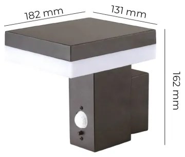 LED napelemes fali lámpa érzékelővel SOLARIS2 LED/5,5W/3,7V 4000K IP44