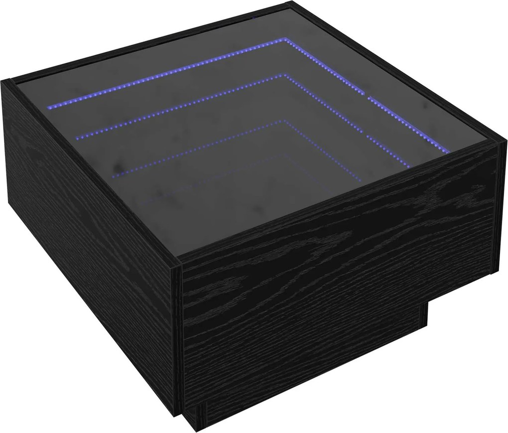 vidaXL Dohányzóasztal Musta tammi 50 x 50 x 30 cm Faanyag