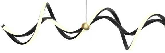 LED Csillár zsinóron COLIA LED/55W/230V fekete/arany