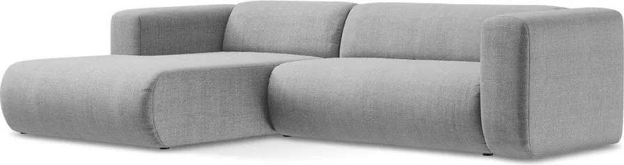 Világosszürke sarokkanapé (bal oldali-heverő résszel) Ekahi – Makamii