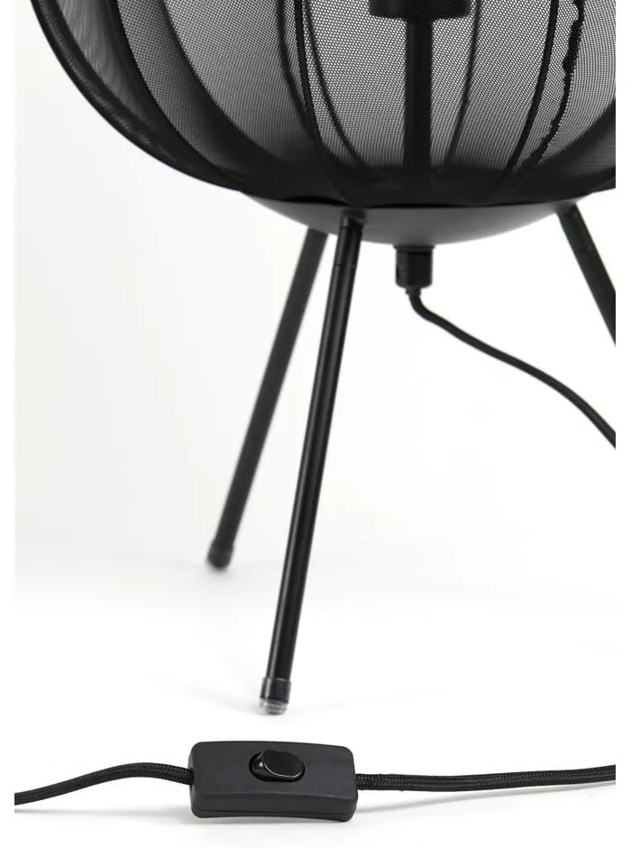 Fekete asztali lámpa (magasság 60 cm) Plumeria – Light & Living