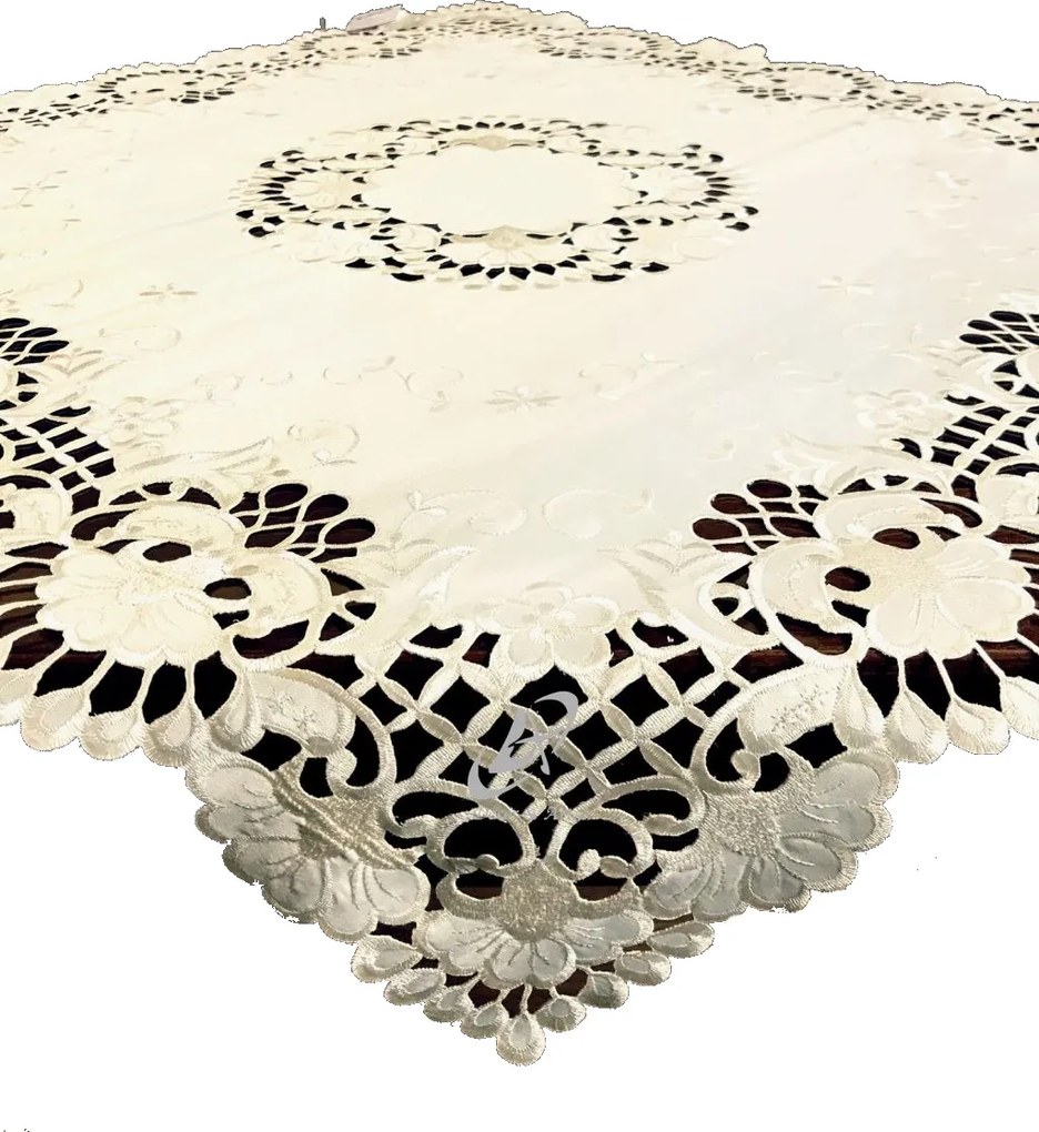 Futófelület Rátét 85x85 Dekoratív Asztalra Krémszínű